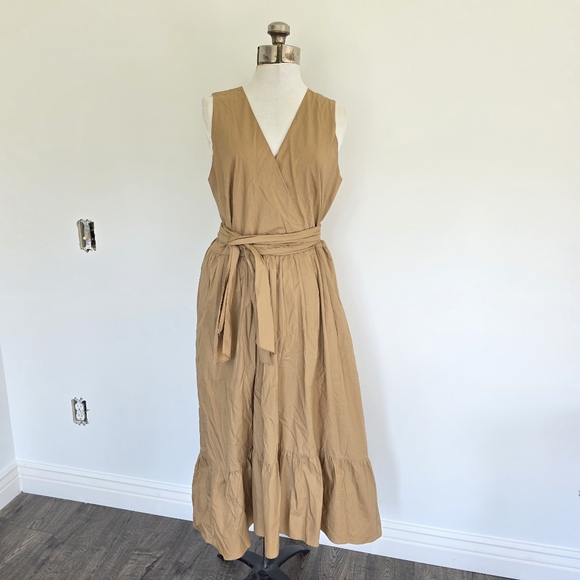 J.crew khaki midi belted dress size 12 - Picture 2 of 8
